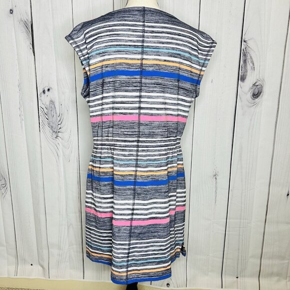 T by Talbots Women's Dress Striped Drawstring T-Shirt Sleeveless Sz Petite XL - Picture 8 of 10